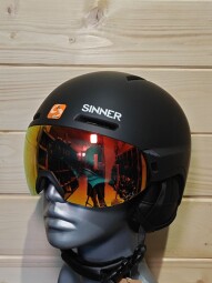 PRILBA SINNER MONTBLANC VISOR MATTE BLACK 51-54CM